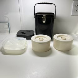 Alpine Cuisine Food thermos Set 3-Containers Inside  Vintage 