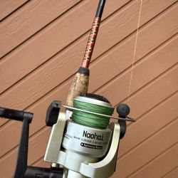 Repaired Daiwa Procaster Fishing Rod With Naohai Spinning Reel
