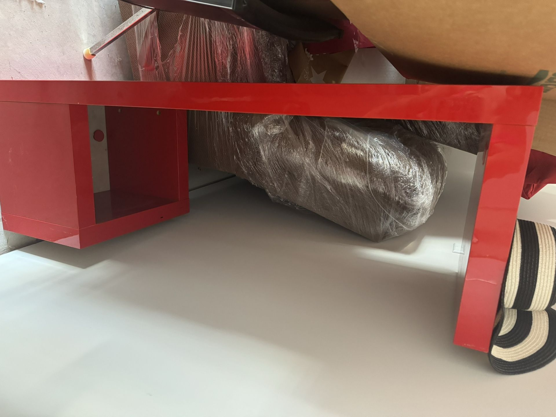 Red Side Table Or Console Table