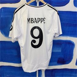 New Mbappe White No. 9 Fan Edition Soccer Jersey for Season 24-25