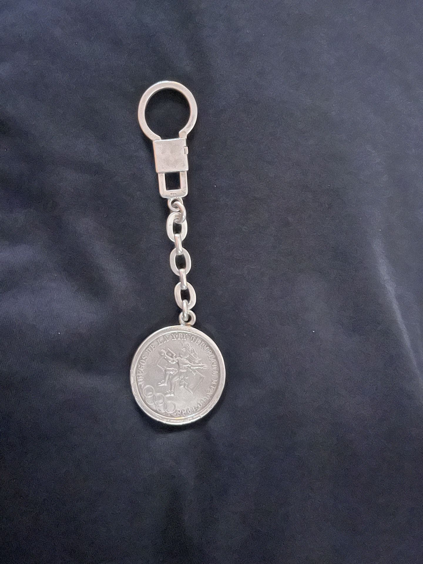 Silver Coin Key Chain 
