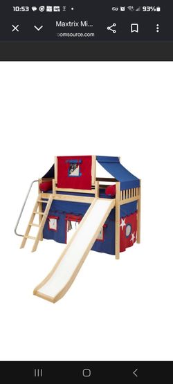Kid's  twin size mid loft bed