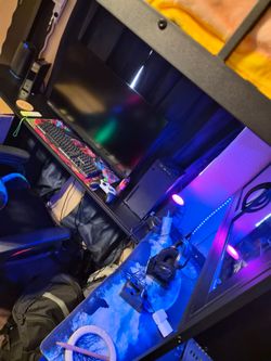 Twin bunk bed with gaming desk $650 OBO