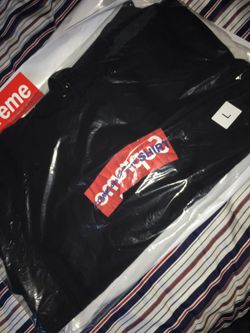 Supreme X Comme Des Garcons Box Logo Hooded Sweatshirt Black L