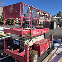 32 Foot Electric Scissor Lift With Stabilizers 