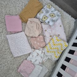 14 Newborn Blankets and Receiving Blankets