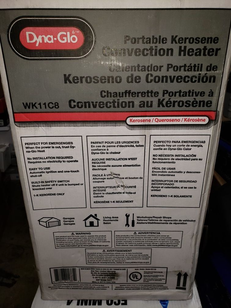 DynaGlo WK11C8 Indoor Kerosene Convection Heater, 10500 BTU for Sale