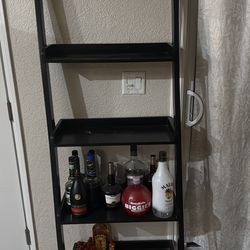 Black ladder shelf