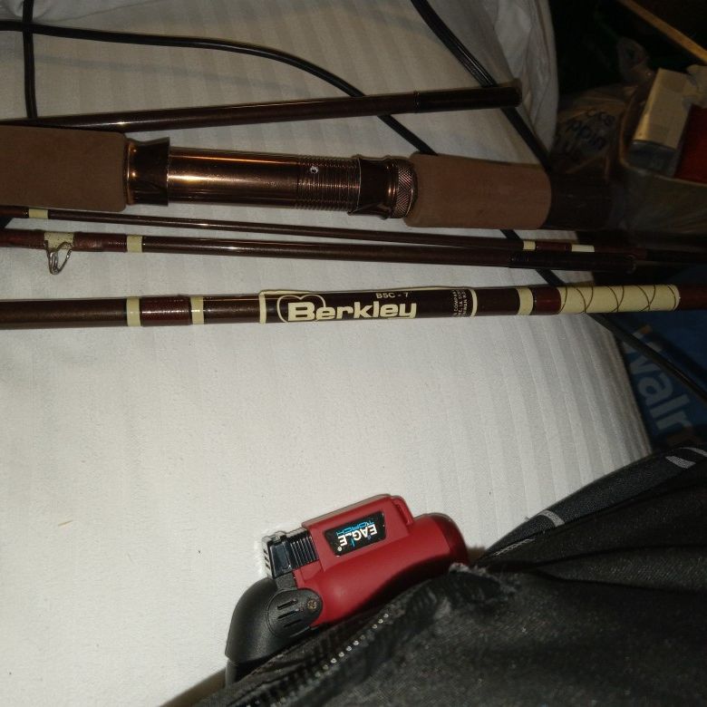 berkley buccaneer fishing rod Used 5'4 Fly Pole  cssportinggoods Berkley Buccaneer Heavy Duty Trolling