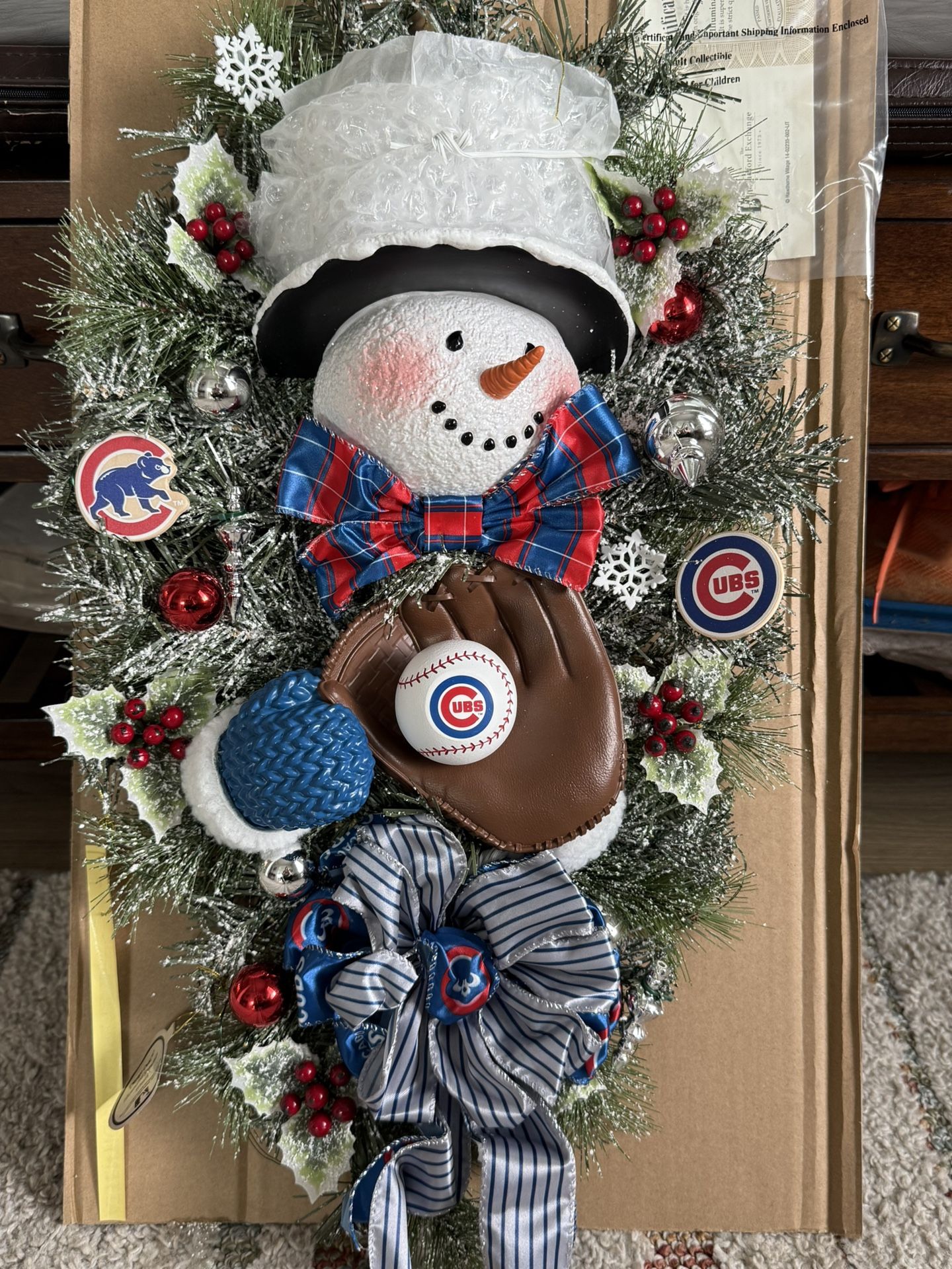 Chicago Cubs Illuminated Wreath