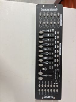 192 Channels DMX Controller, DMX 512 Lighting Console, 240 Scenes, Built in Microphone, DMX Lighting Consoles Stage Lights Control for Party DJ Disco 