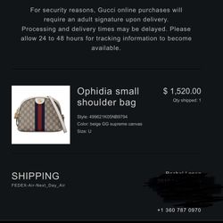 Ophidia Gucci Shoulder Bag, Color: beige GG supreme canvas, Size: U