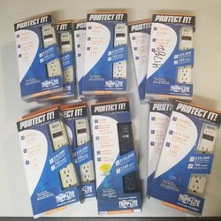 TRIPP-LITE POWER STRIPS, 6 OUTLETS, 15' EXT. CORD, 1 LED LIGHT NEW❗❗❗❗BUY ONE FOR $15 or ALL 11 FOR $120❗❗❗