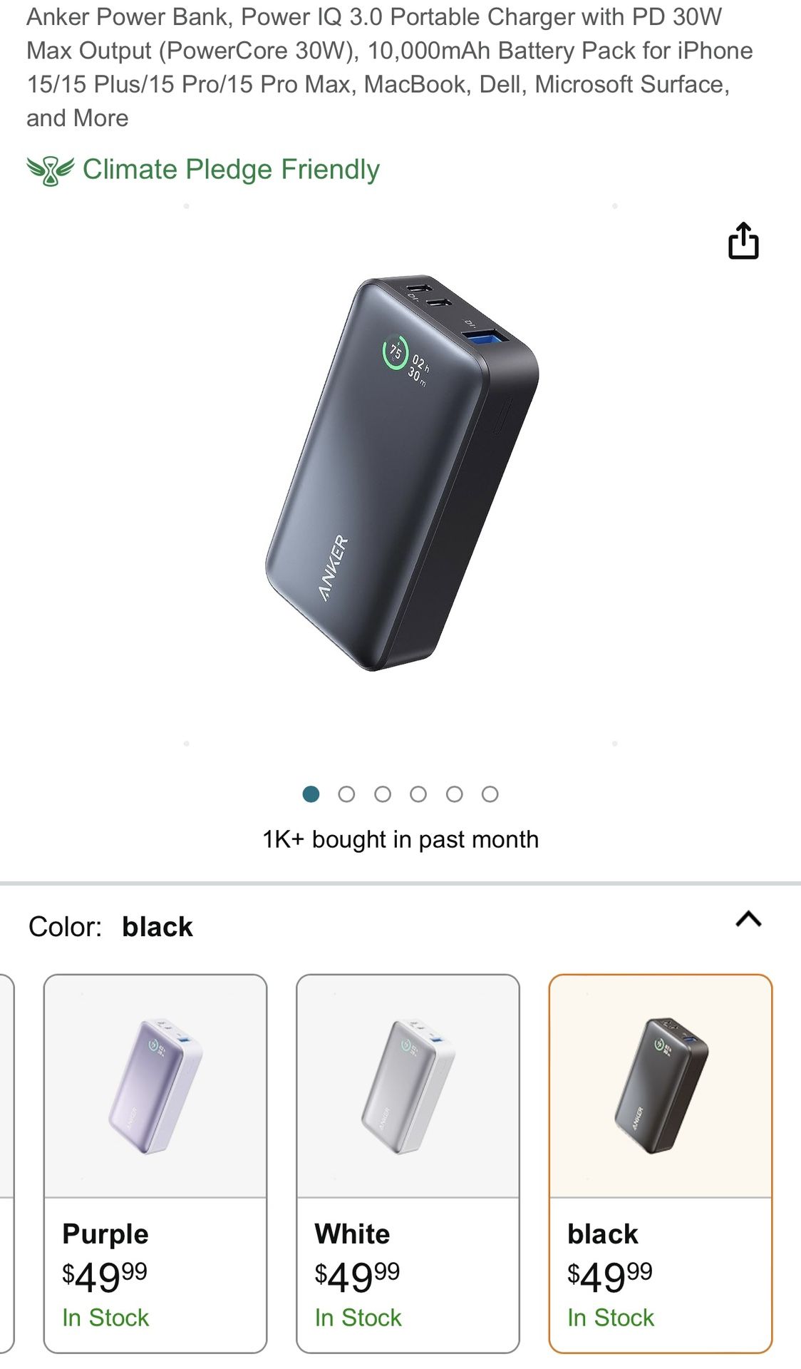 Anker Portable Charger Power Bank (iPhone Samsung)