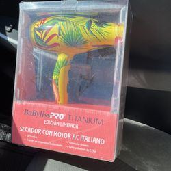 Babyliss Pro Titanium Limited Edition Blow Dryer Italian AC Motor Dryer Tropical