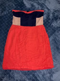 Orange and blue short dress size M