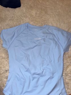 DFYNE Light Blue Athletic compression T-Shirt