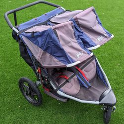 BOB Double Stroller With Tray And Rain Cover