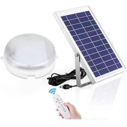 Solar Lights Indoor Home Intelligent Solar LED Ceiling/Pendant Light with Remote Control, Integrated Cool White/Warm White Switchable 1000Lumen Outdoo