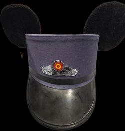 Vintage Disney Parks Red Car Trolley Mickey Mouse Ears Conductor Hat Size Large/XLarge