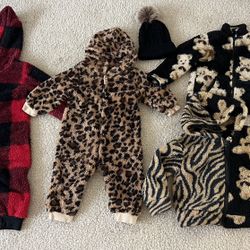 18-24  months Baby Girl Jumpsuits Fleece Feet Socks Are Cutted Off  Warm Clothes Set  Kids Toddler To Wear In The House T