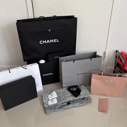 Bundle of CHANEL BALENCIAGA CHROME HEARTS MIU MIU Shopper Bags & Boxes