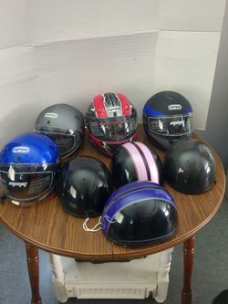 Brand new motorcycle helmets