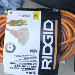Ridgid 12/3 100' 3 Outlet  Extention Cord