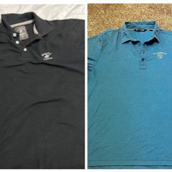 2 Men’s Short Sleeve Polo Shirts Sz XL
