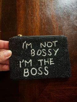 Beaded Coin Purse "I'm Not Bossy I'm The Boss"
