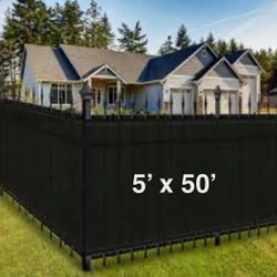 FENCE SCREEN - 5 x 50 Privacy Screen BLACK 5x50