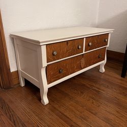 White And Tiger wood Oak Dresser