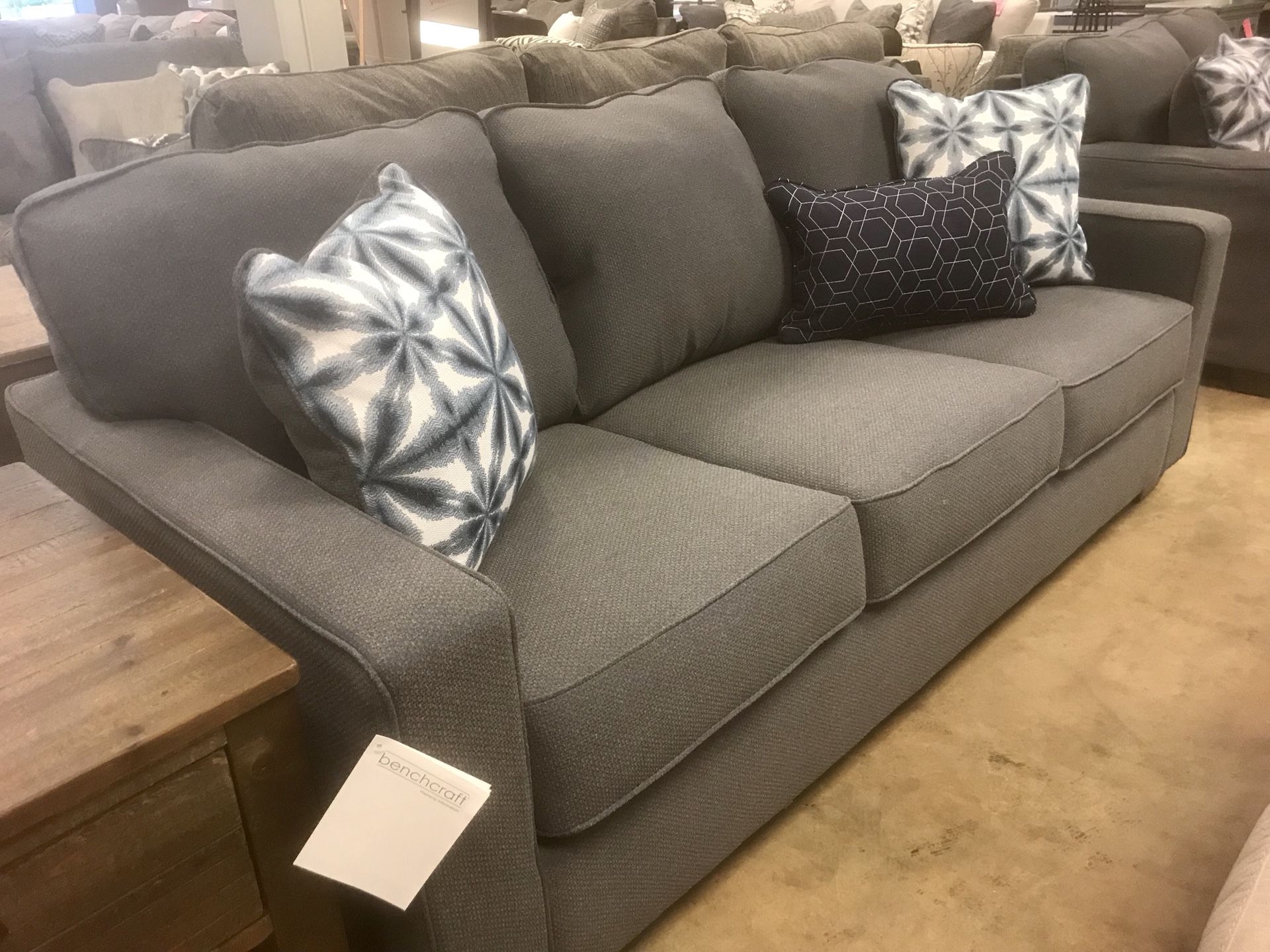 New 85” Grey Sofa ~~ IN STOCK