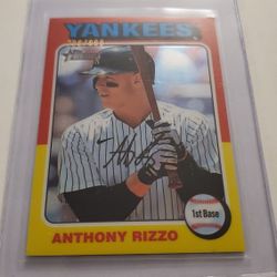 Topps Heritage Chrome Anthony Rizzo Numbered 208/999