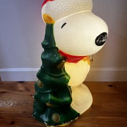 Super Rare HTF Snoopy And Woodstock Blow Mold 