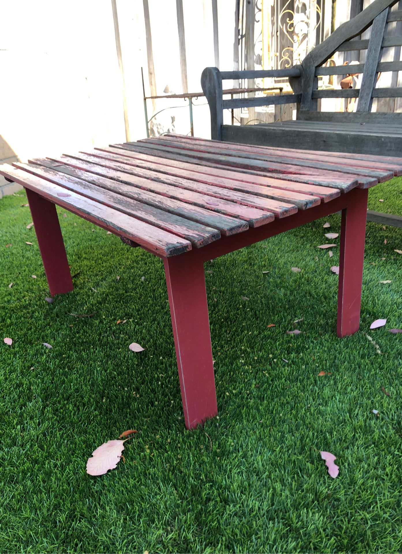 Rustic, wood outdoor “coffee table” for Sale in Laguna Hills, CA OfferUp