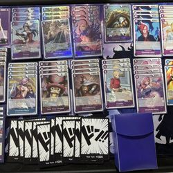 One piece blue purple Reiju deck ready to play!