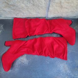 Scrunched Knee-high Sueded Boot | Size 8