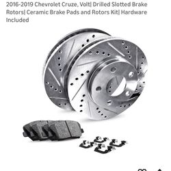 Drilled and Slotted Rotor and Break Pads Rear Brake Kit