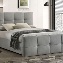Brand New Grey Queen Bed Frame (Available In Eastern)