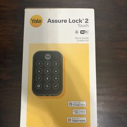 Yale Assure Lock 2 Touch WiFi Fingerprint Smart Deadbolt, Black Suede