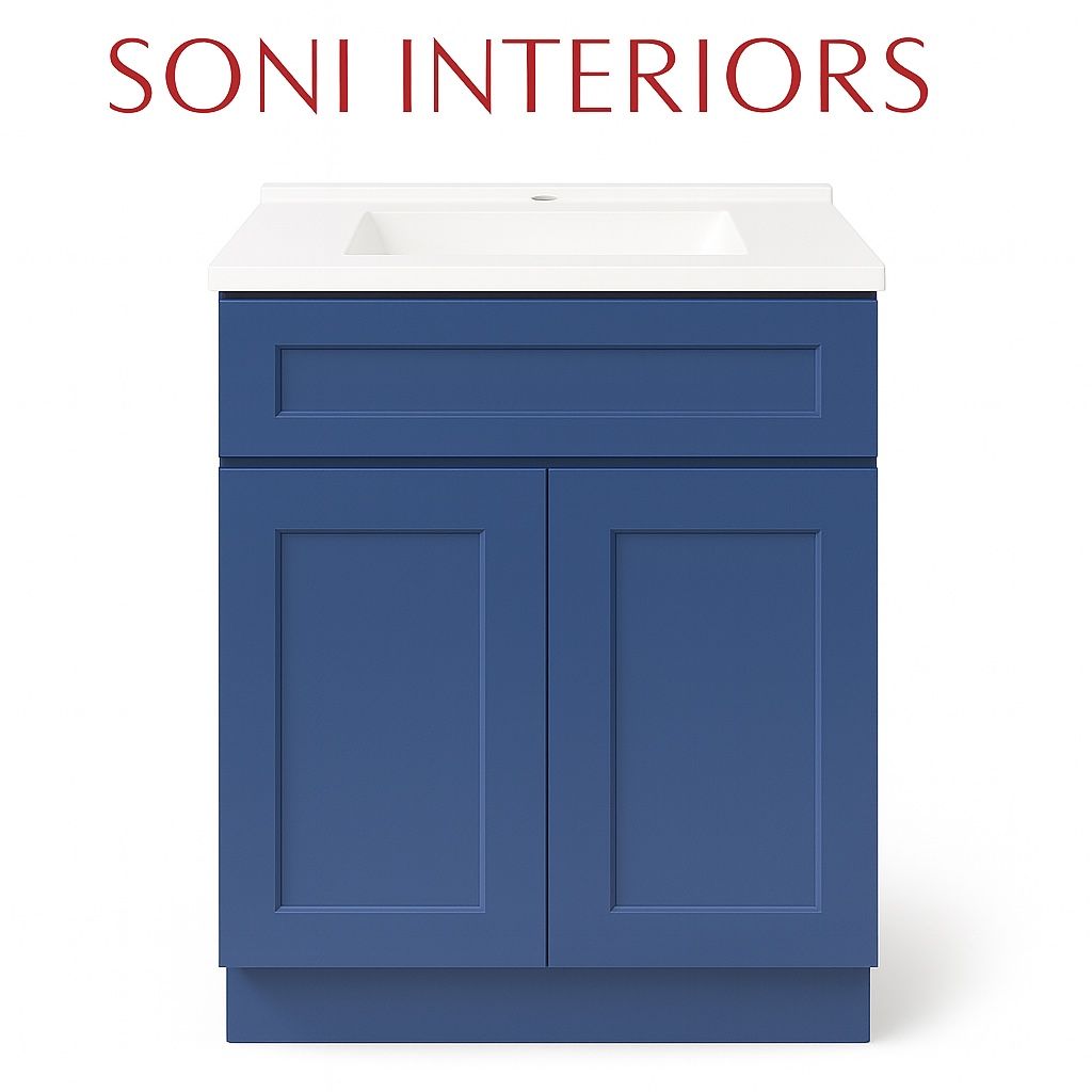 24” Blue Shaker Vanity $189 Plus tax