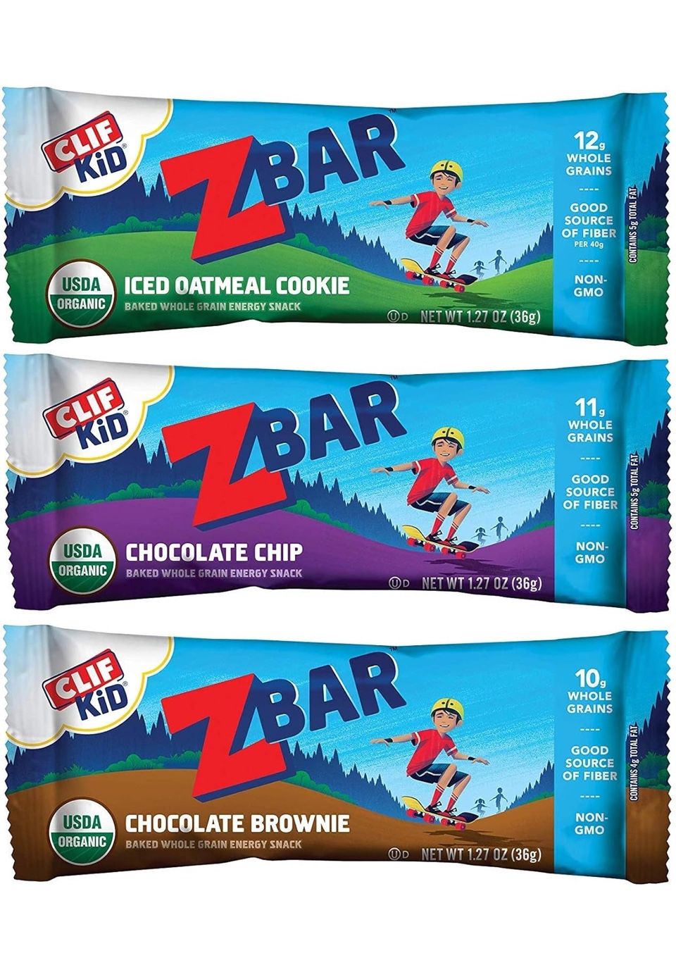 Clif Kid Organic Z Bar, Variety, 1.27 Ounce, 36 Count