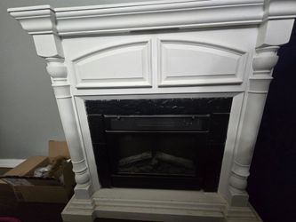 White Electric Fireplace