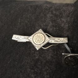 Vintage tie Bar And Cuff Link. 10k And 925 Silver