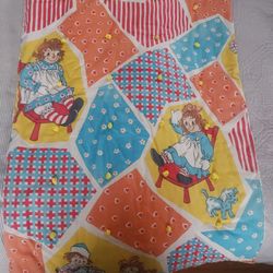 Hand Made Raggedy Ann And Andy Quilt