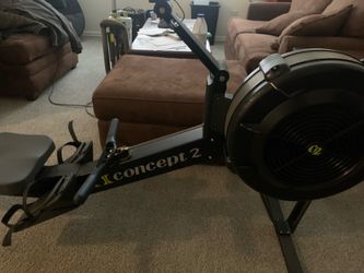 Concept 2 rowing machine.