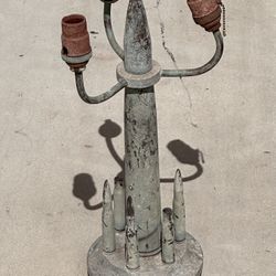 Vintage Machined Aluminum Bullet Lamp.