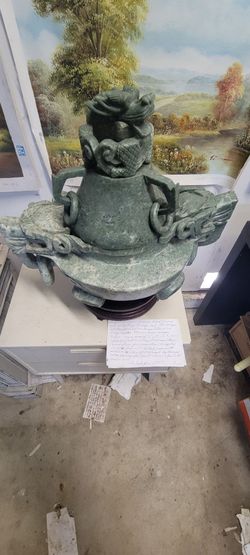 Huge incense burner hand carved