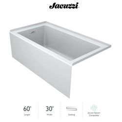 Jacuzzi Linea 60"x 30" Acrylic Soaking Bathtub